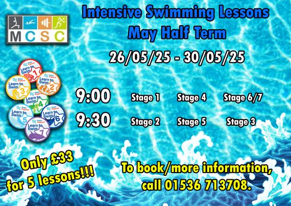 Intensive swimming poster May 2025